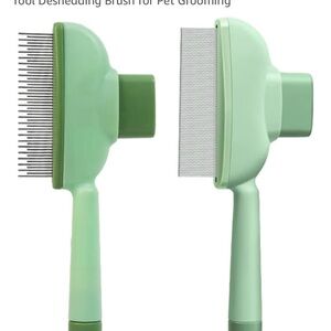 Green Pet Grooming Brush
